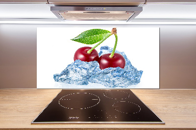 Cooker splashback Cherry with ice