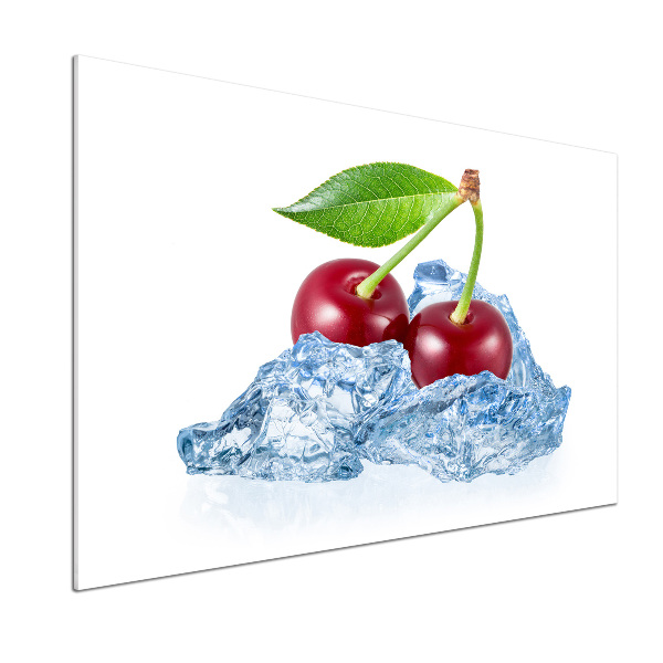 Cooker splashback Cherry with ice