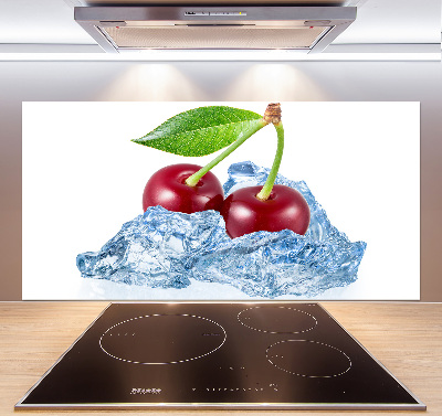 Cooker splashback Cherry with ice