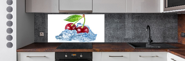 Cooker splashback Cherry with ice