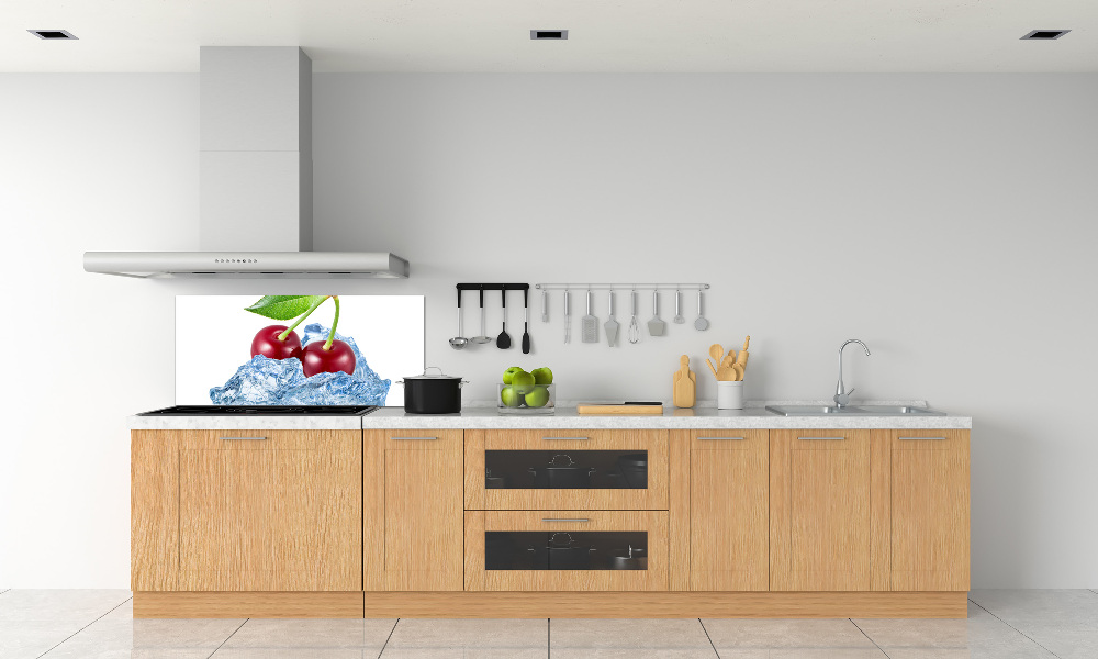 Cooker splashback Cherry with ice