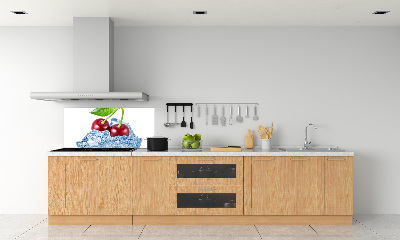 Cooker splashback Cherry with ice