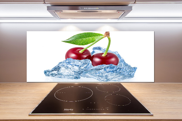 Cooker splashback Cherry with ice