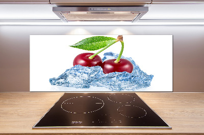 Cooker splashback Cherry with ice