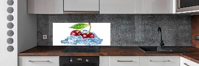 Cooker splashback Cherry with ice