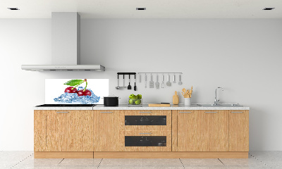 Cooker splashback Cherry with ice