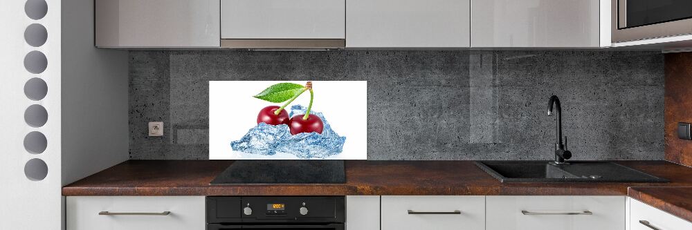 Cooker splashback Cherry with ice