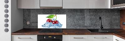 Cooker splashback Cherry with ice