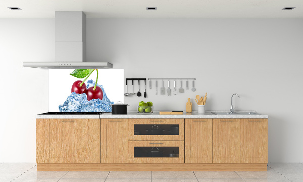 Cooker splashback Cherry with ice