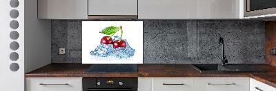 Cooker splashback Cherry with ice