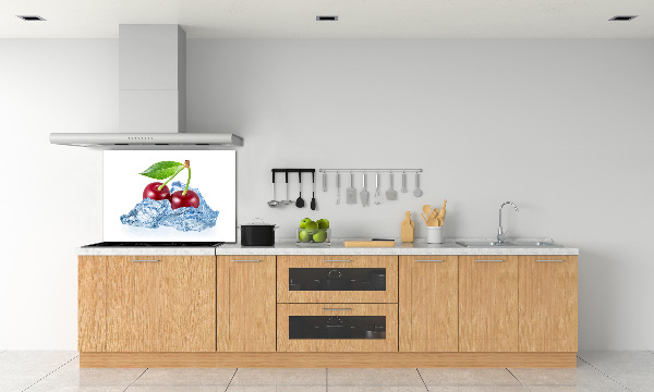 Cooker splashback Cherry with ice