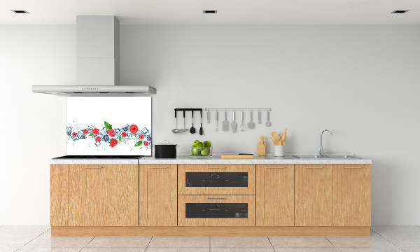 Cooker splashback Forest fruits with ice