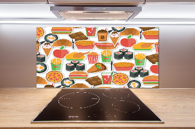 Cooker splashback Fast food