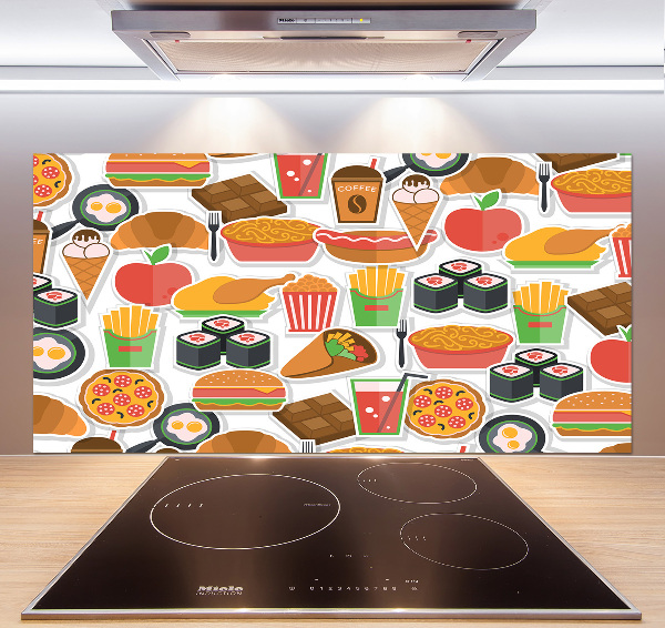 Cooker splashback Fast food