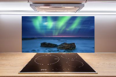 Cooker splashback Northern lights