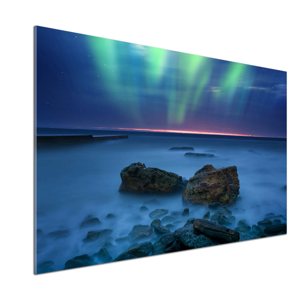 Cooker splashback Northern lights