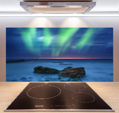 Cooker splashback Northern lights