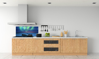 Cooker splashback Northern lights