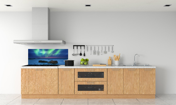 Cooker splashback Northern lights