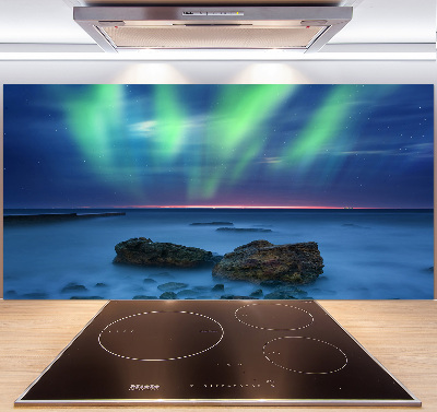 Cooker splashback Northern lights