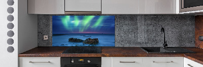 Cooker splashback Northern lights