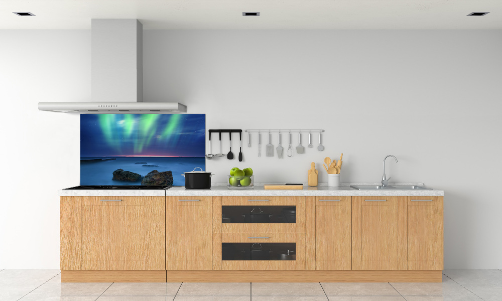 Cooker splashback Northern lights