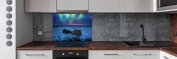 Cooker splashback Northern lights