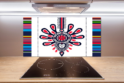 Cooker splashback Polish folk pattern