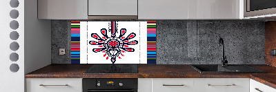 Cooker splashback Polish folk pattern