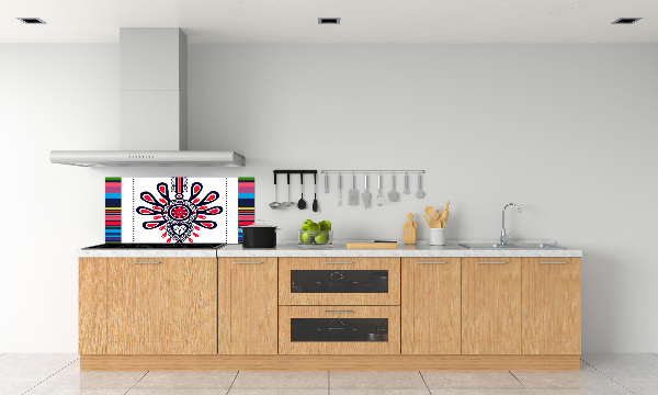 Cooker splashback Polish folk pattern