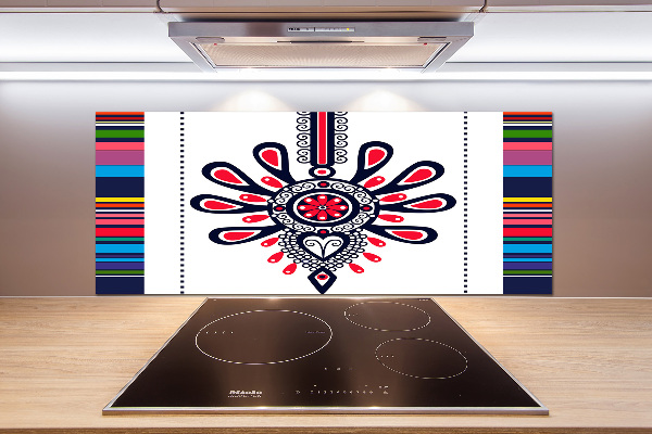 Cooker splashback Polish folk pattern