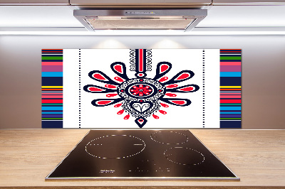 Cooker splashback Polish folk pattern