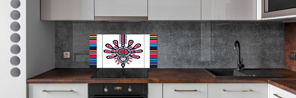 Cooker splashback Polish folk pattern