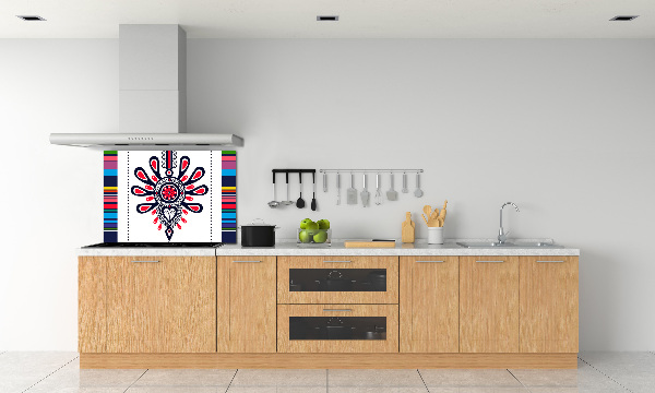 Cooker splashback Polish folk pattern