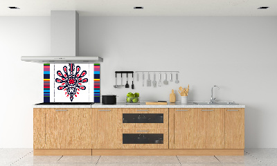 Cooker splashback Polish folk pattern