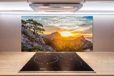 Cooker splashback Sunset