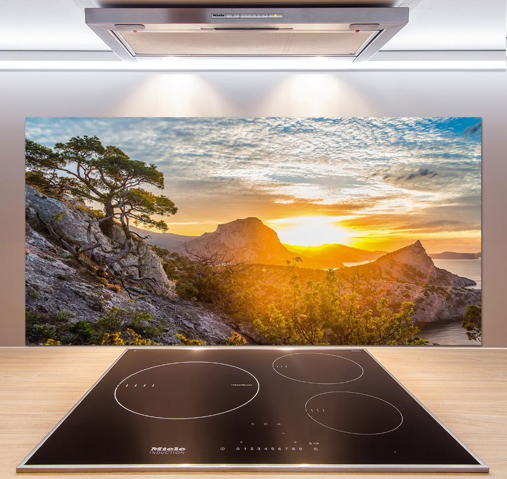 Cooker splashback Sunset