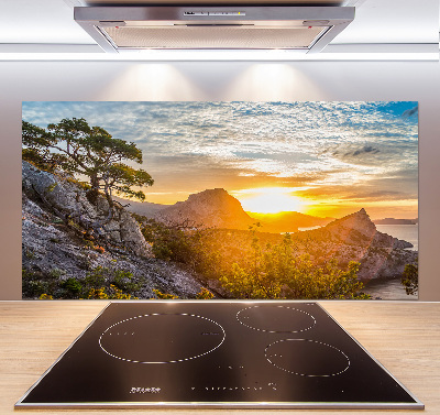 Cooker splashback Sunset