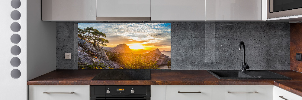 Cooker splashback Sunset