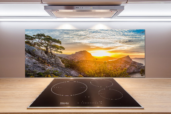 Cooker splashback Sunset