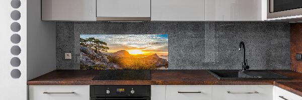 Cooker splashback Sunset