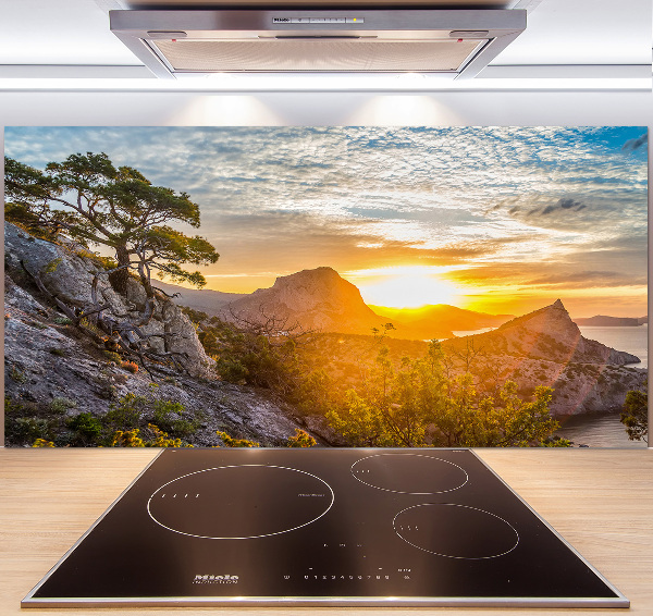 Cooker splashback Sunset