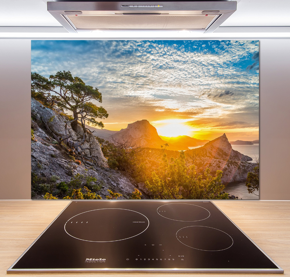 Cooker splashback Sunset