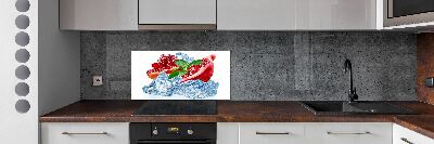 Cooker splashback Ice navy blue