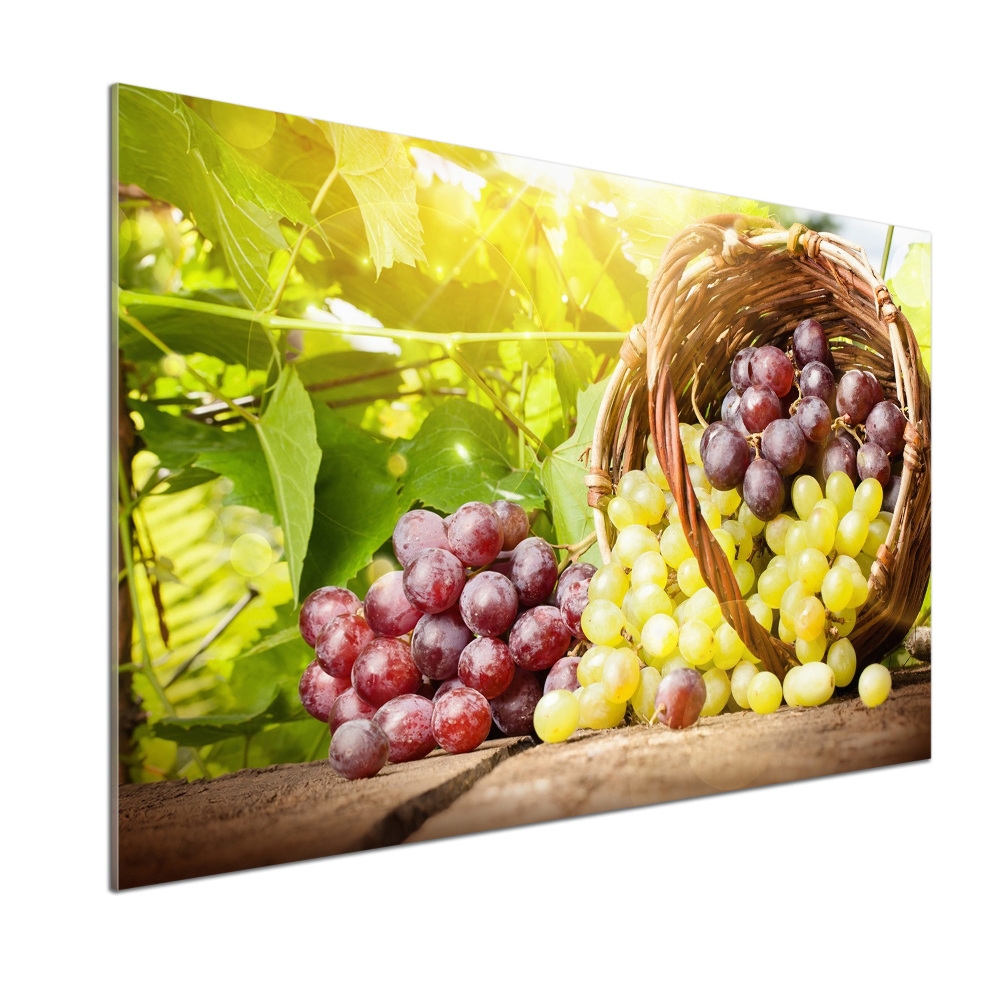 Cooker splashback Grapes in the basket