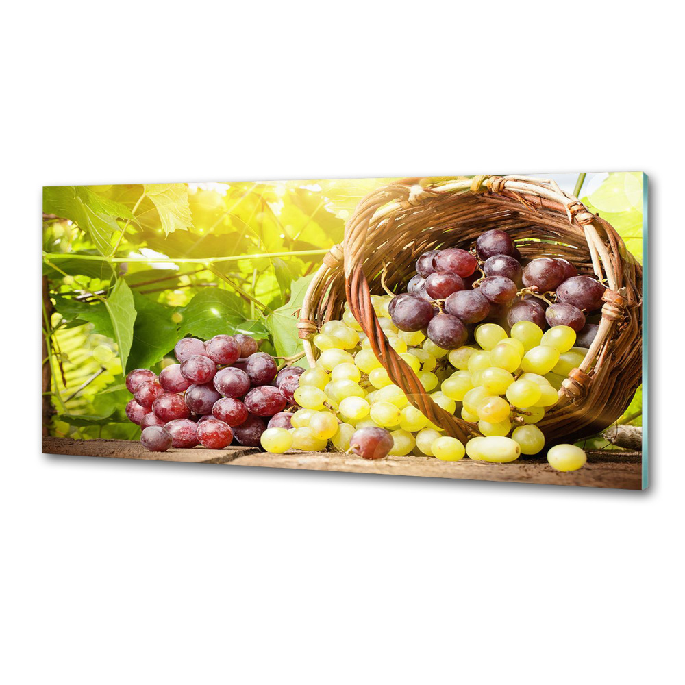 Cooker splashback Grapes in the basket