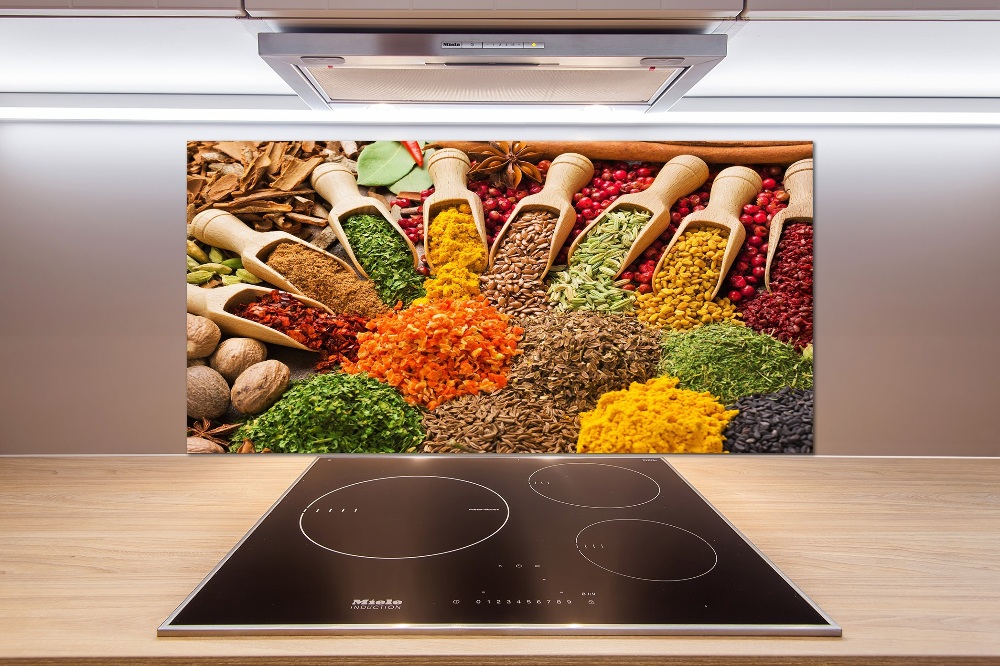 Cooker splashback Colorful spices