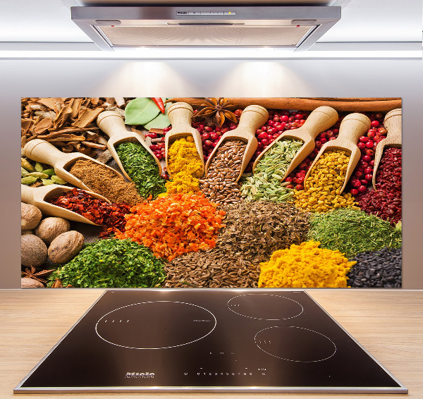 Cooker splashback Colorful spices