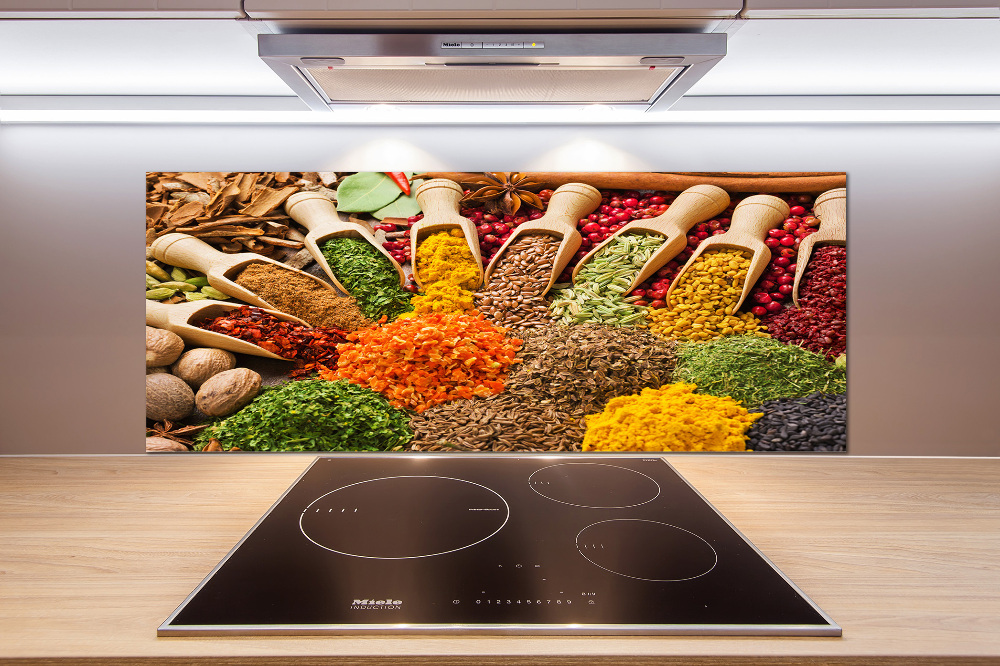 Cooker splashback Colorful spices