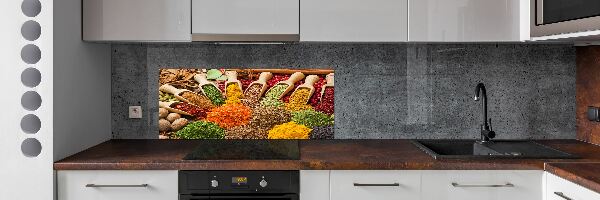 Cooker splashback Colorful spices